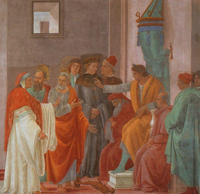 Filippino Lippi Disputation with Simon Magus oil painting image